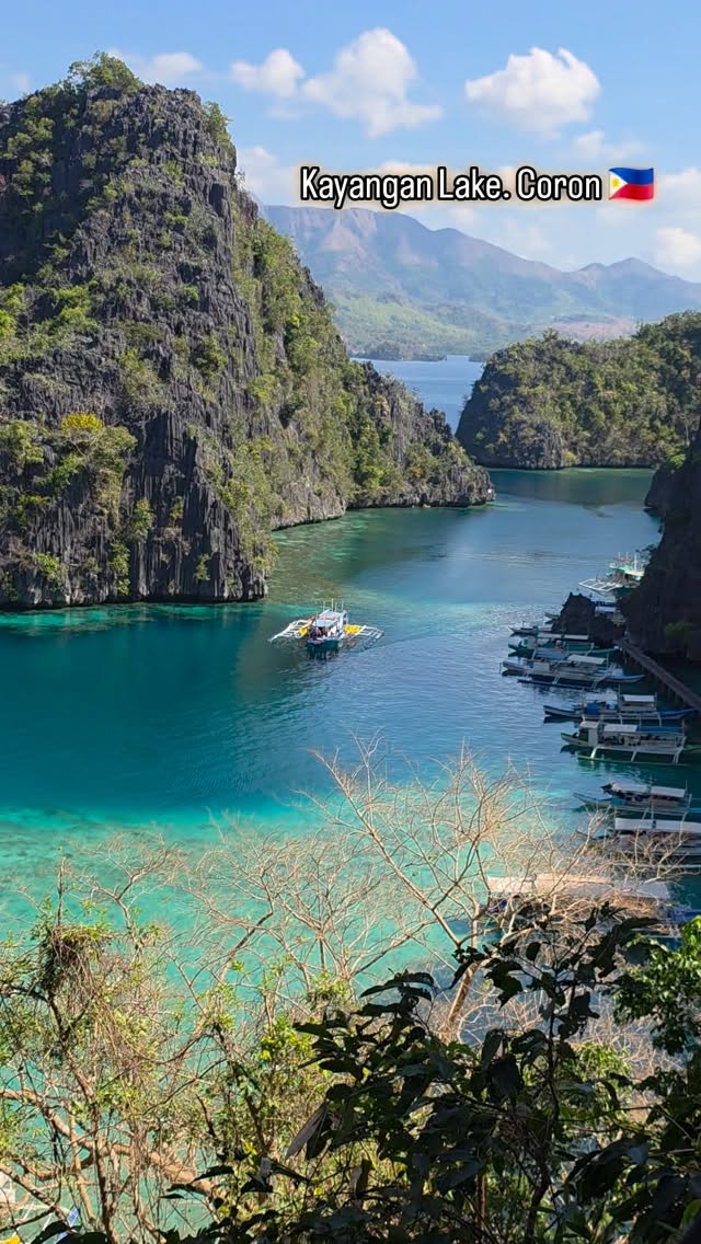 Getting to #kayanganlake in #coron in the early morning is something I will never forget ❤️ The clear water, towering cliffs and different perspectives from the boat, the walk board and the scenic viewpoint were incredible! #naturelover💚 #traveling #philippines For more experiences like this!